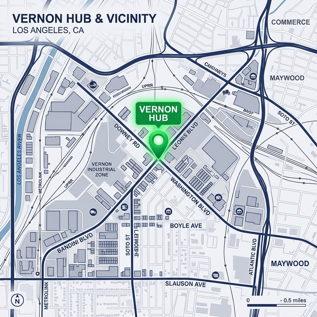 Map of Vernon CA facility